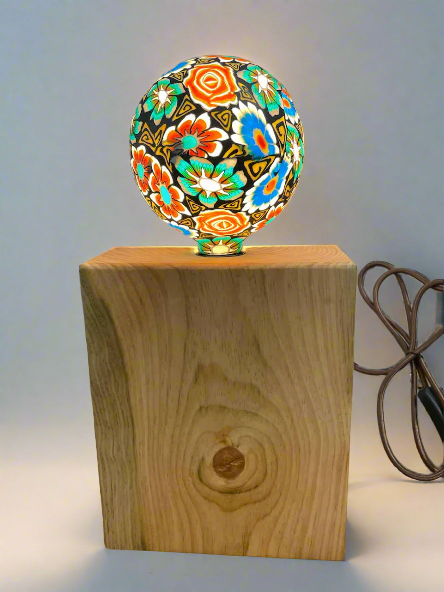 Solid Natural Wooden Table Lamp - Desktop Bedside