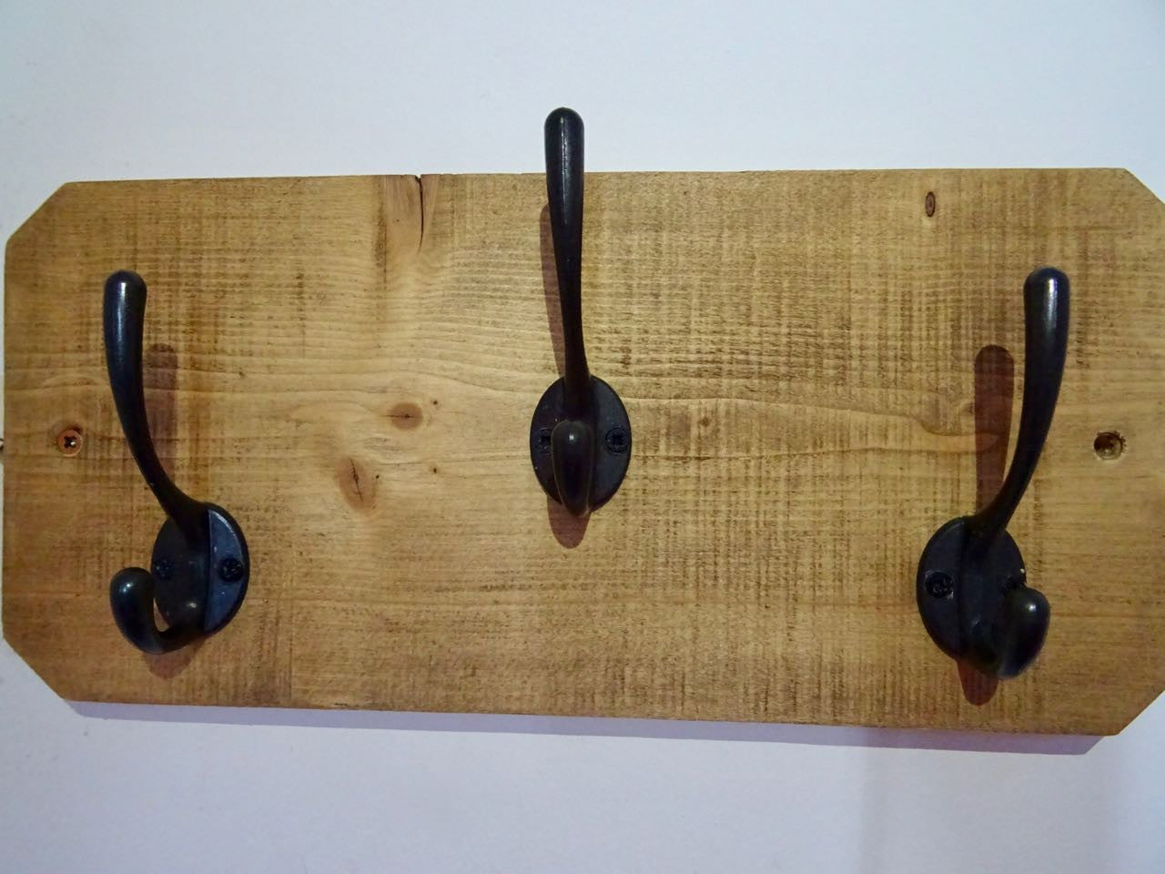 Entrance Hallway, Wash Room Coat Rack / Hat Rack / Towel Holder - 3 Cast Iron Hooks