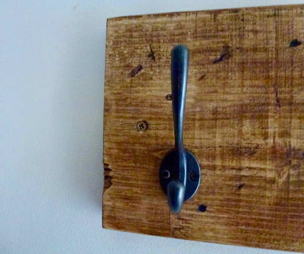 Entrance Hallway Coat Rack / Hat Rack - 4 Cast Iron Hooks