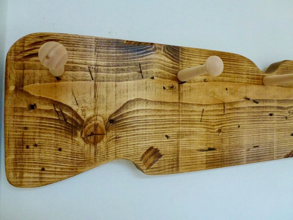 Rustic Mug / Cup Rack 6 Pegs