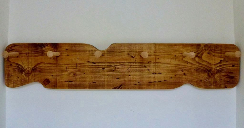 Rustic Mug / Cup Rack 6 Pegs