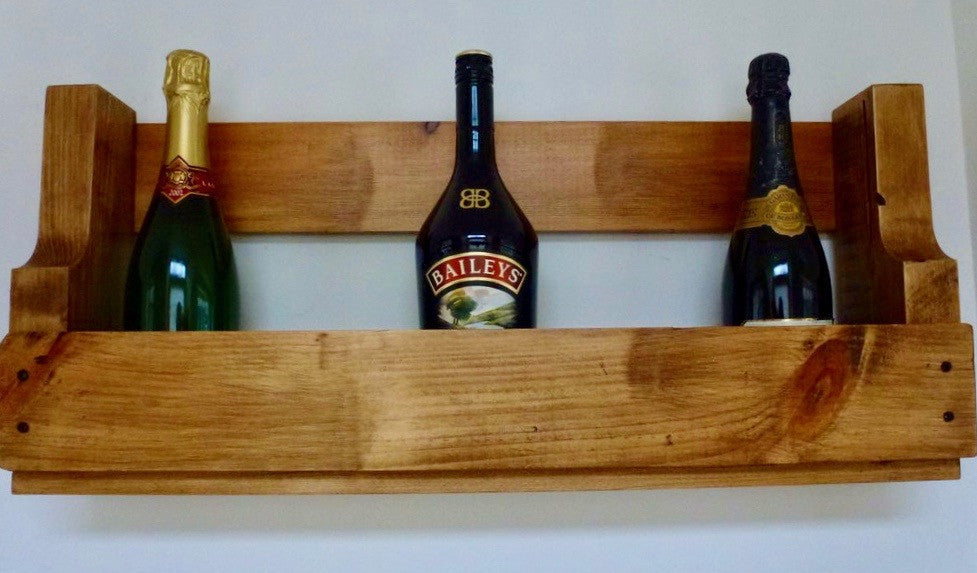Handmade Rustic Wine Rack