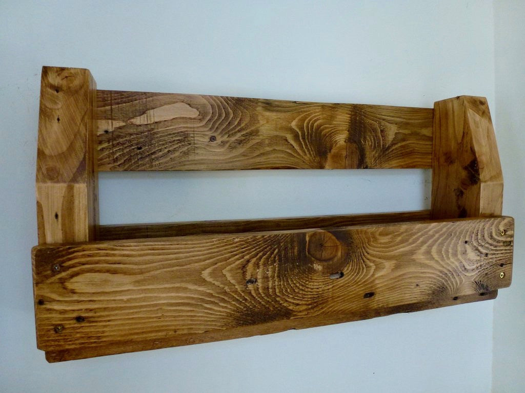 Handmade Upcycled Rustic Wine Rack