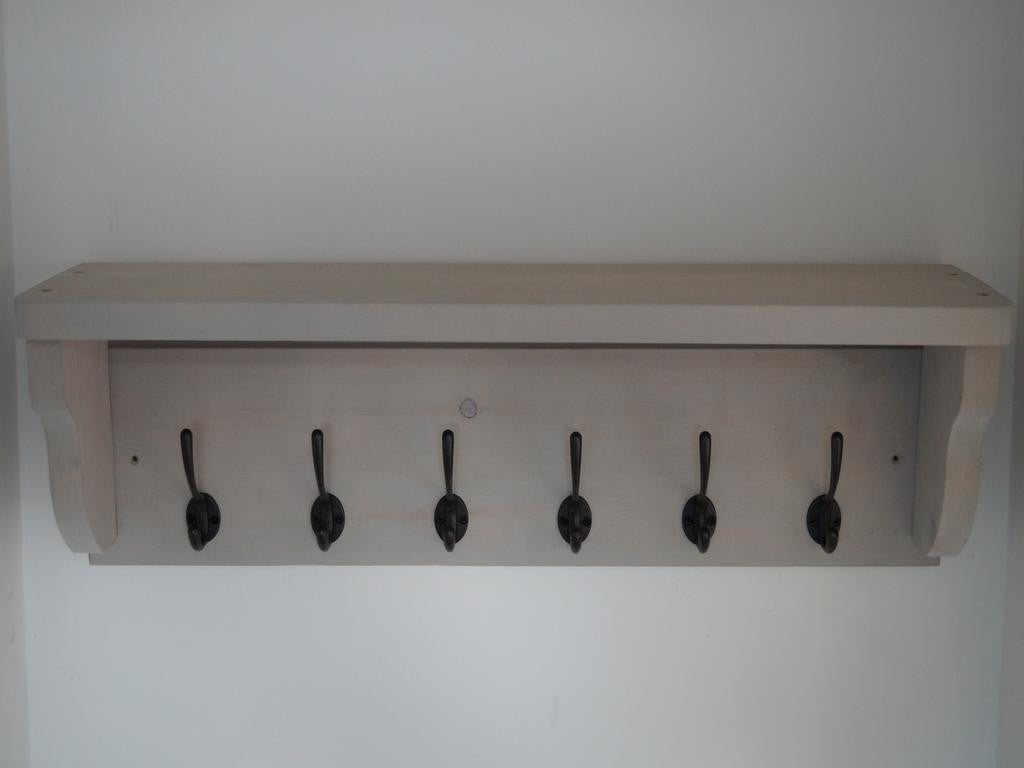 Tilted front image of Paris Grey 6 hook coat rack