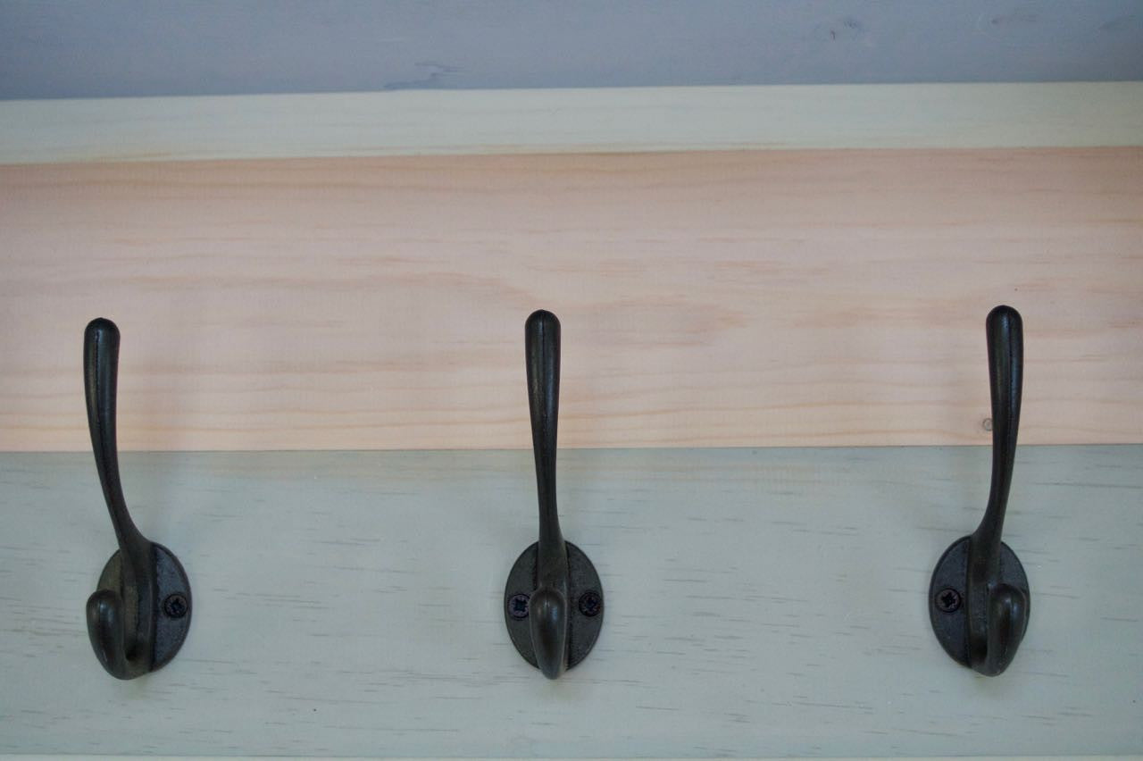 Close up of hooks