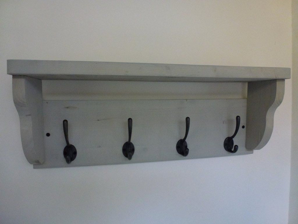 Front image of Paris Grey 4 hook coat rack