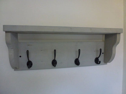 Front image of Paris Grey 4 hook coat rack