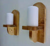Pair Wooden Sconce's